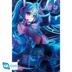 HATSUNE MIKU - Poster "Ecran" roulé filmé (91.5x61)