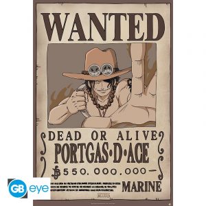 ONE PIECE POSTER MAXI 91.5X61 WANTED ACE