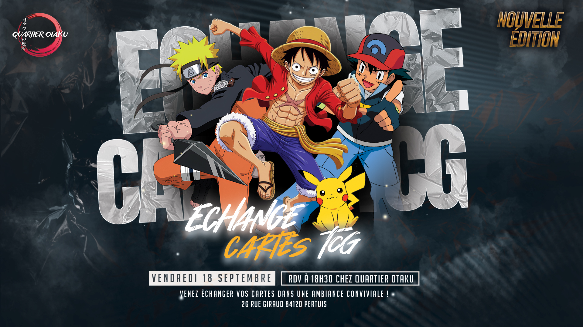 18 sept. – Soirée échange Cartes TCG